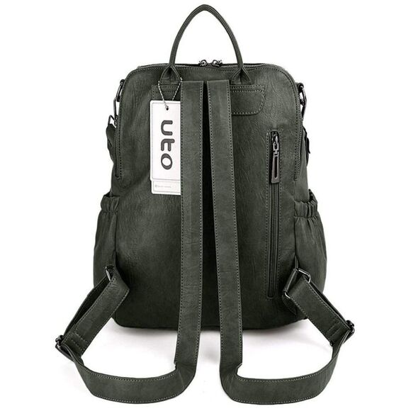 LMI Fashion Leather backpack-Dark Green main image 5